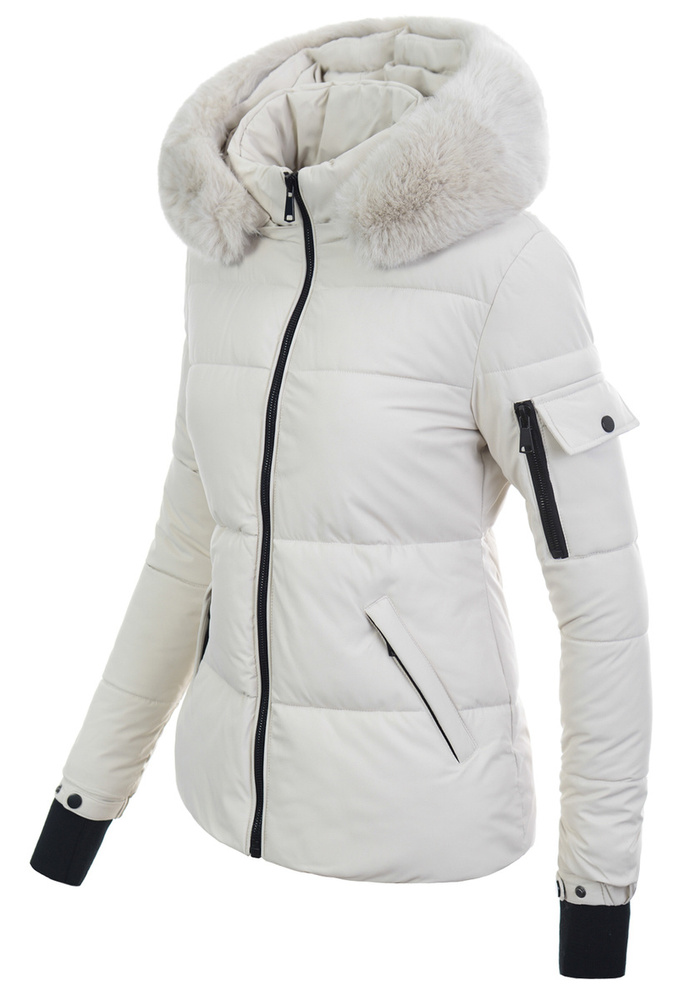 Damska Kurtka Zimowa Florentyna Ecru