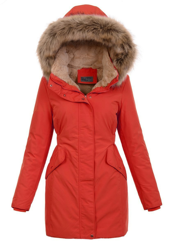 Zimowa Kurtka Parka Mirela Czerwona