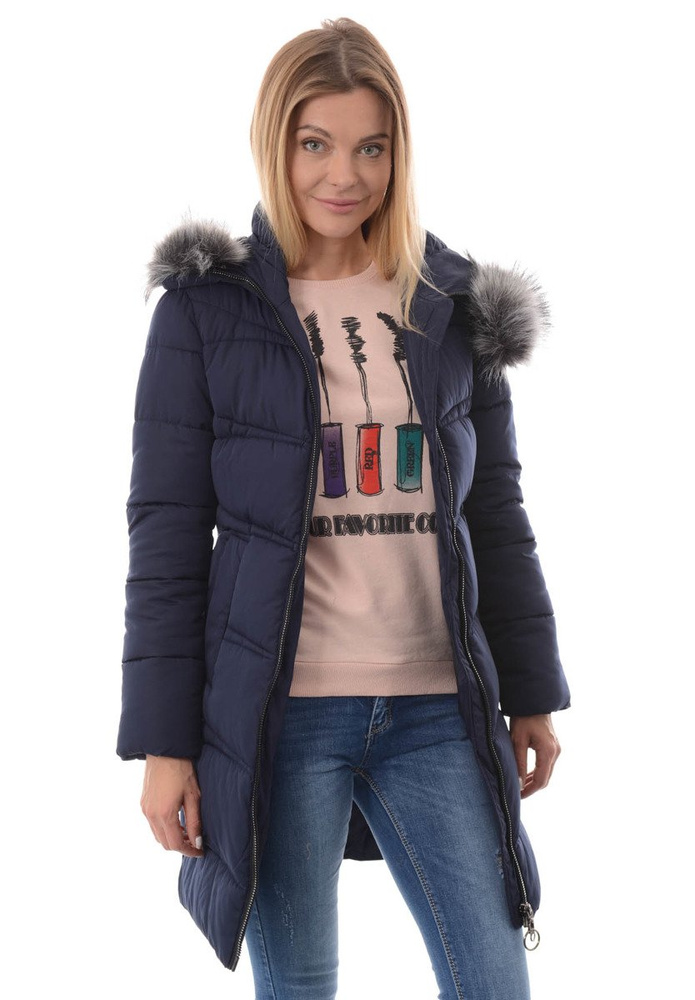 Damska Zimowa Kurtka Ortalionowa Klementyna Granatowa