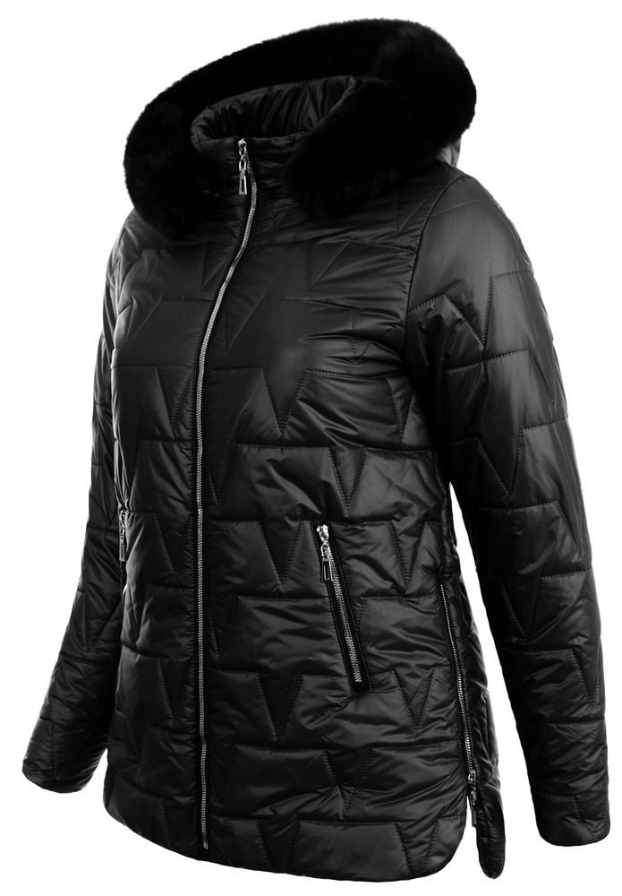 Damska Kurtka Zimowa Czesława Czarna