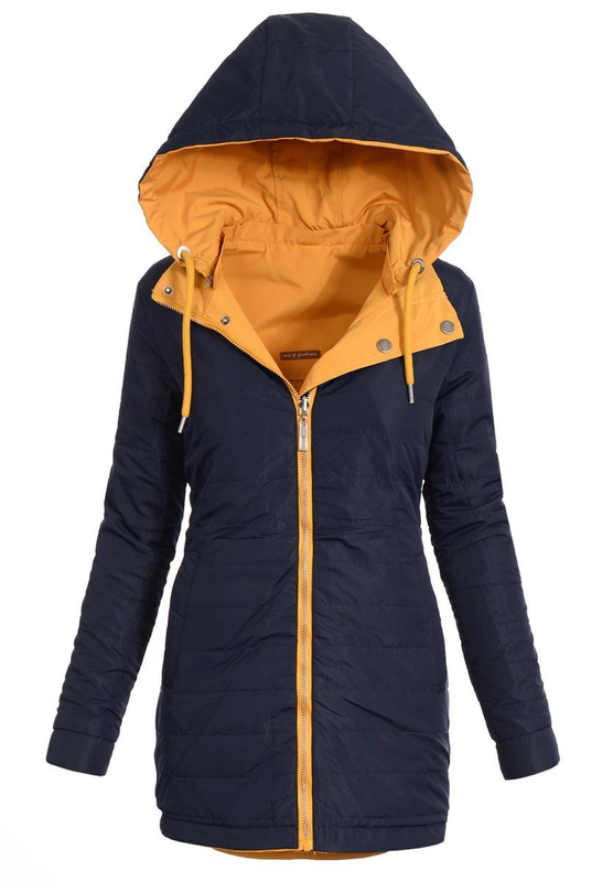 Kurtka Dwustronna Claudia Wiosenna Żółto - Granatowa