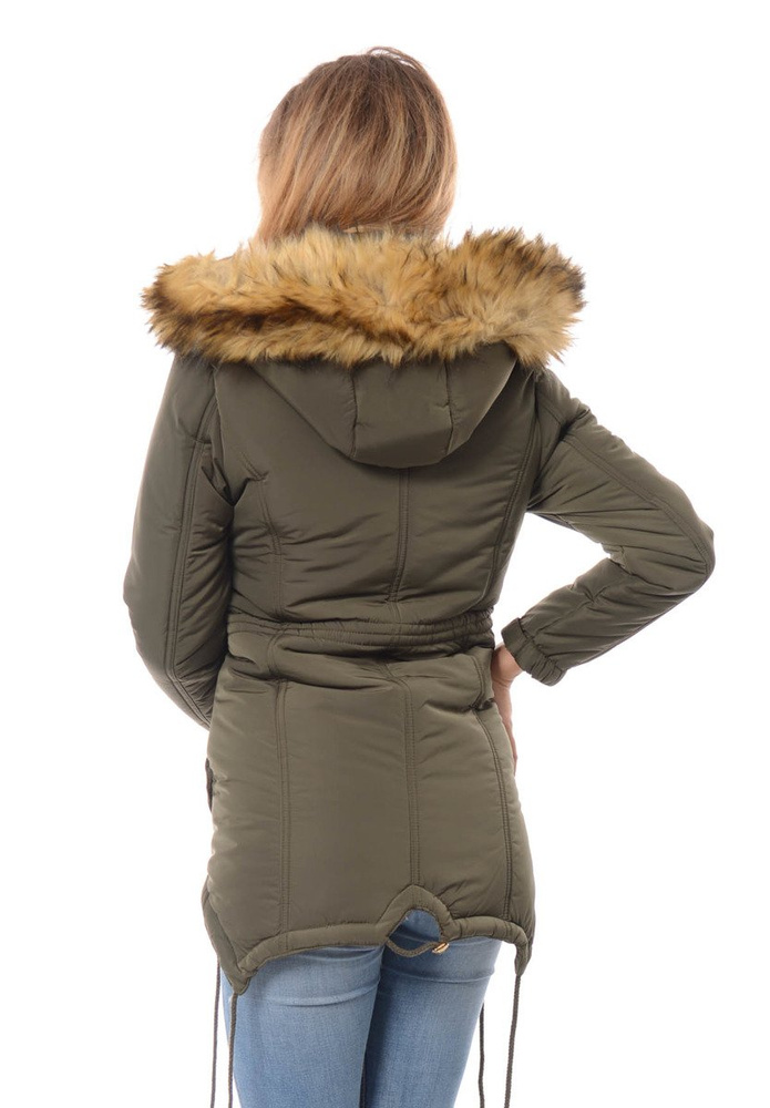Damska Zimowa Kurtka Ortalionowa Karla Zielona