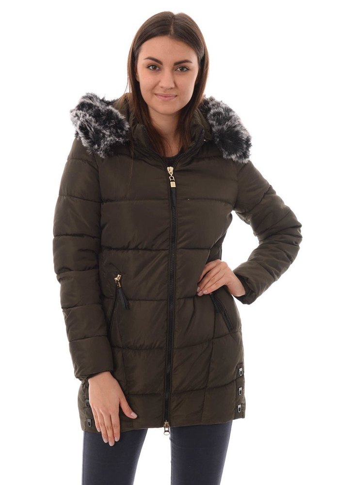 Damska Zimowa Kurtka Ortalionowa Magdalena Zielona