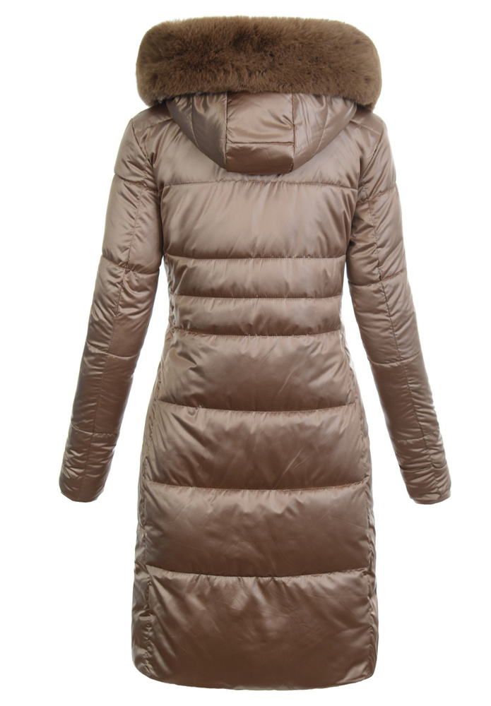 Damska Kurtka Zimowa Jolanta Jasno Brązowa