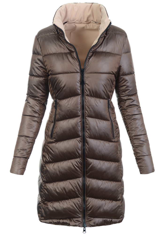 Damska Kurtka Ortalionowa Dwustronna Lora Brązowa
