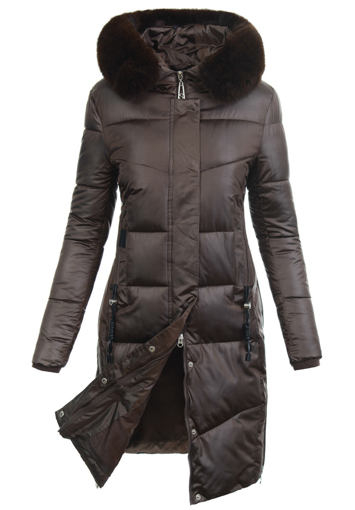 Damska Kurtka Zimowa Jolanta Brązowa