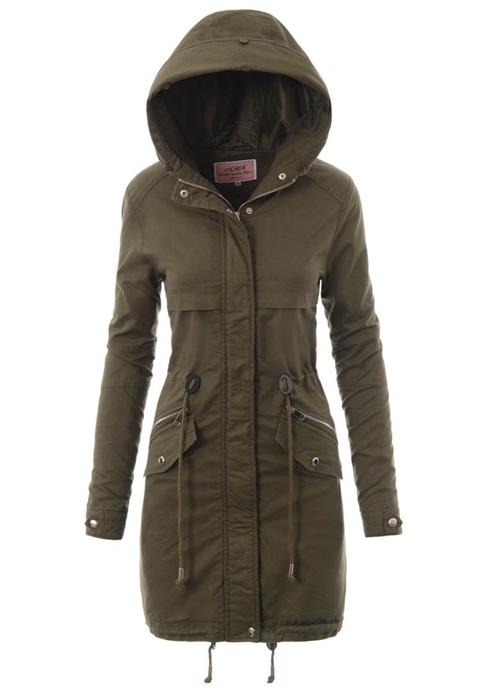 Damska Kurtka Parka Zimowa 2w1 Melka Zielona