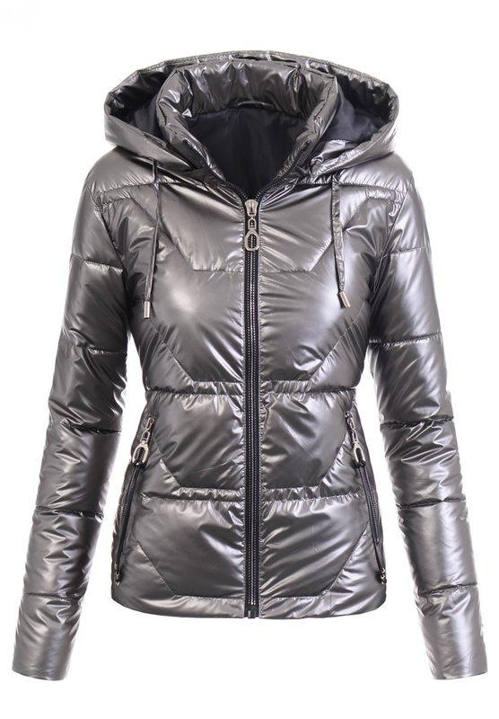 Damska Wiosenna Kurtka Lukrecja Srebrna