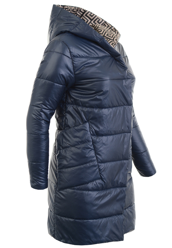 Damska Wiosenna Kurtka Felicjana Granatowa