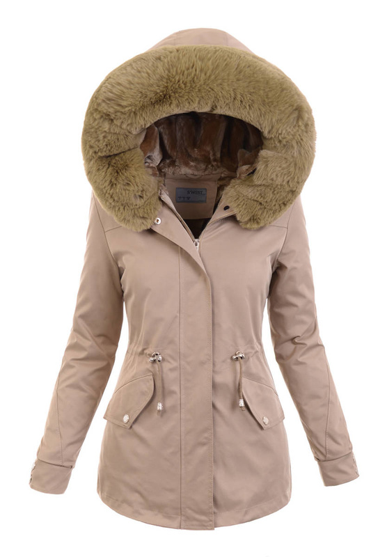 Damska Kurtka Parka Angelika Beżowa