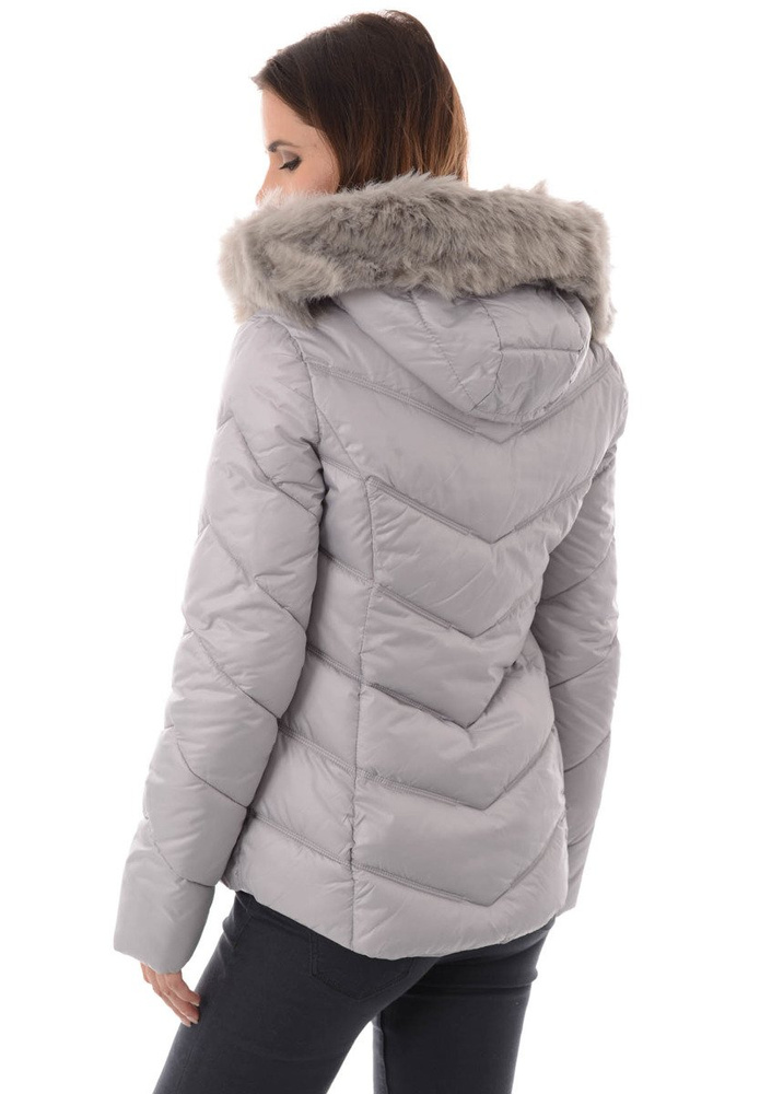 Damska Zimowa Kurtka Ortalionowa Szara