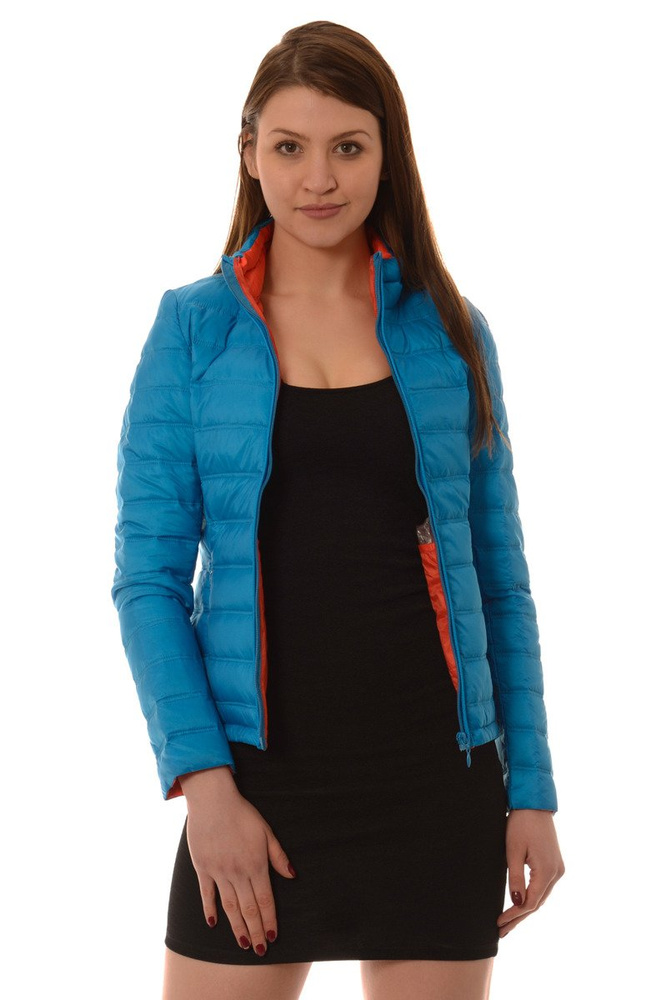 Damska Puchowa Kurtka Przejściowa Erica Niebieska