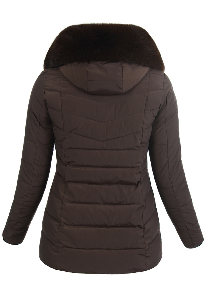 Damska Kurtka Zimowa Debora Brązowa