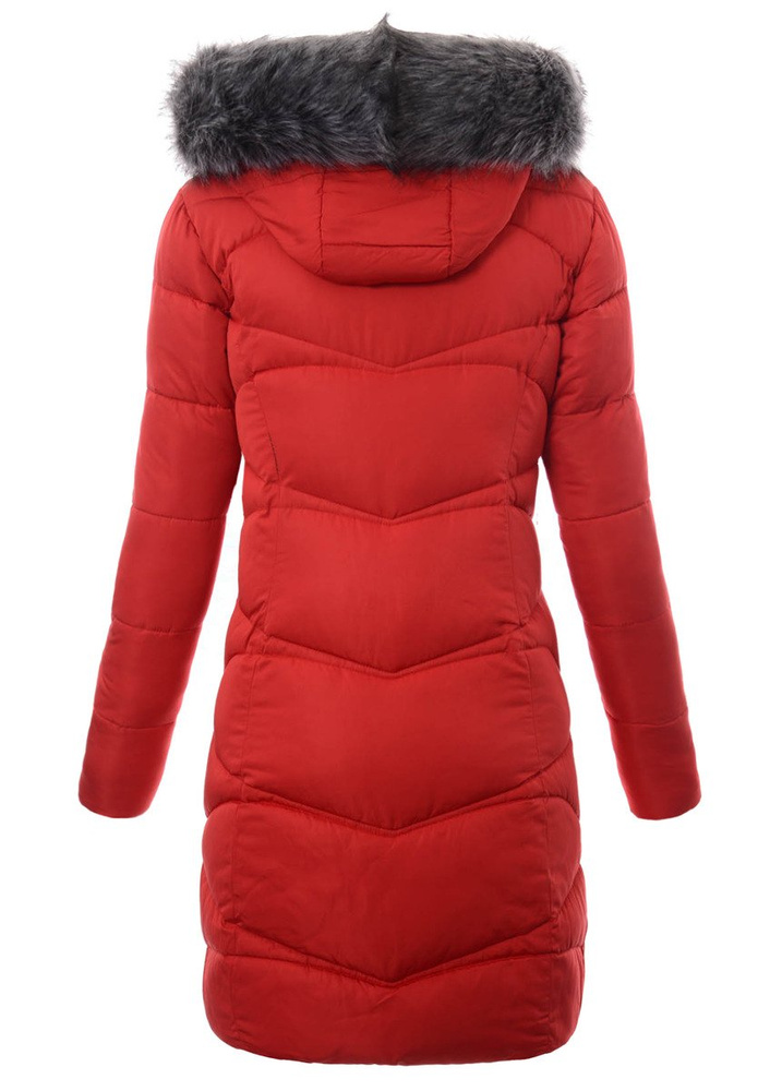 Damska Zimowa Kurtka Ortalionowa Klementyna Czerwona