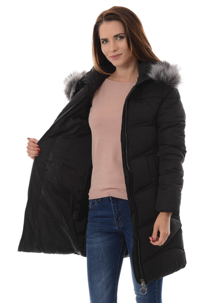 Damska Zimowa Kurtka Ortalionowa Klementyna Czarna