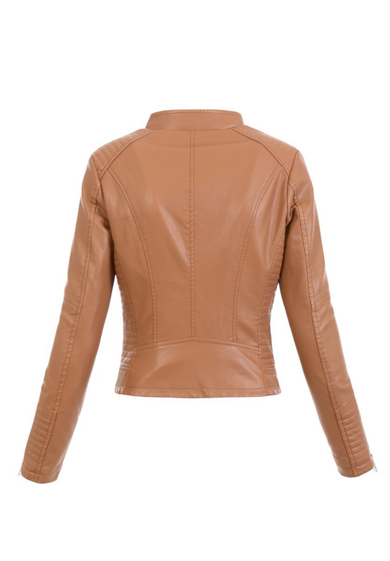 Damska Kurtka Ramoneska Brązowa