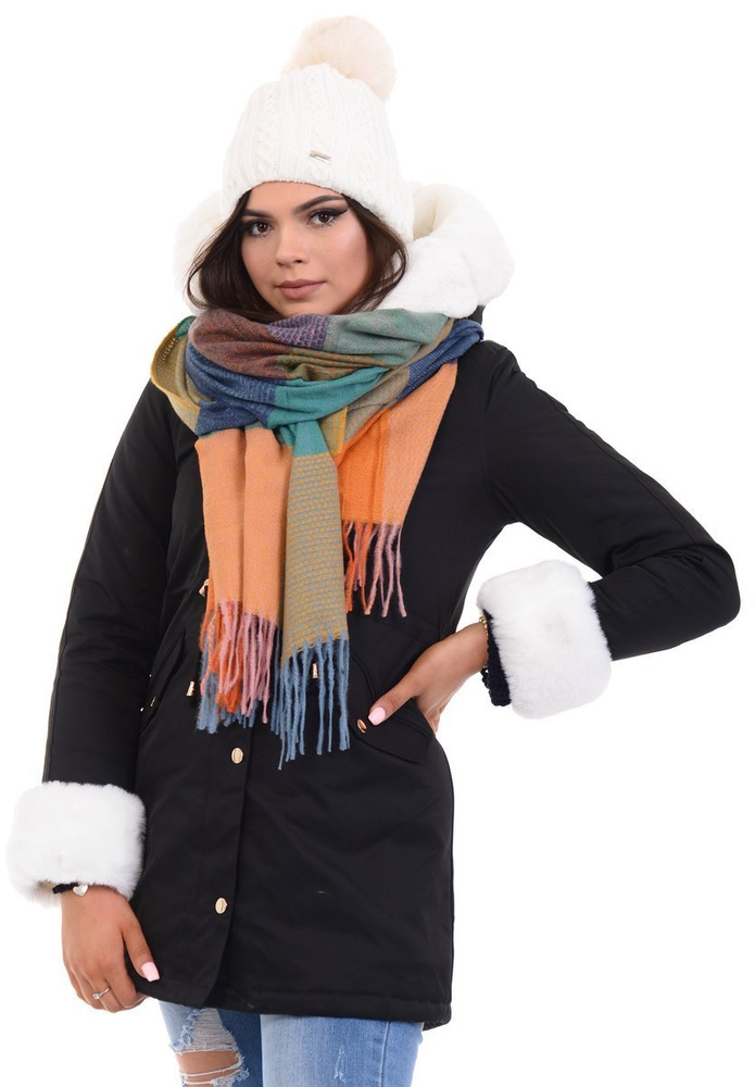 Szal Damski Niebiesko- Fioletowy