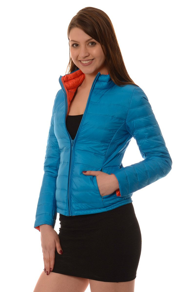 Damska Puchowa Kurtka Przejściowa Erica Niebieska