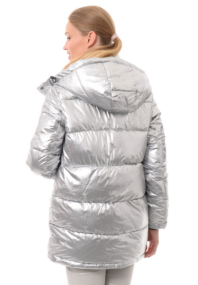 Damska Kurtka Ortalionowa Majka Srebrna Z Czarnym