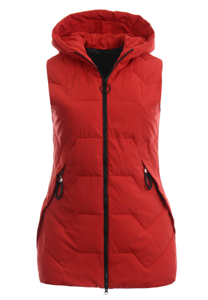 Damska Kamizelka Bezrękawnik Marcela Czerwony