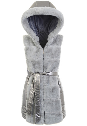 Damska Kamizelka Bezrękawnik Berta Grafitowy