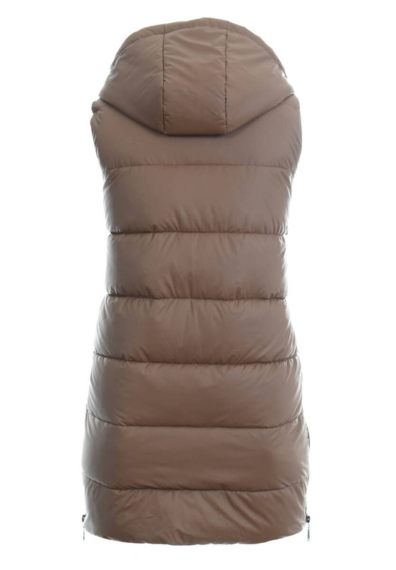 Damska Kamizelka Bezrękawnik Aleksa Brązowy