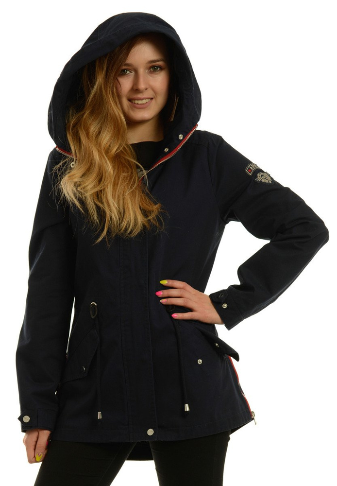 Damska Kurtka Parka Wiosenna Nataly Granatowa