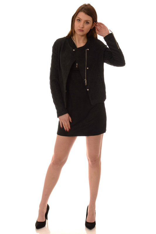 Ramoneska Martha Czarna z Zamszu