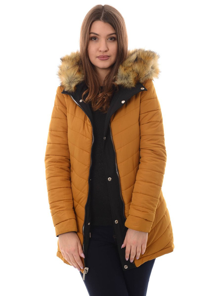 Damska Dwustronna Zimowa Kurtka Adriana Czarna