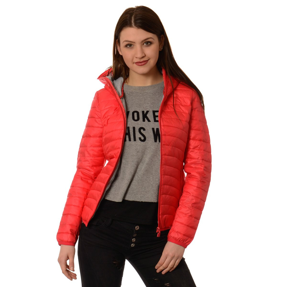 Damska Wiosenna - Jesienna Kurtka Ortalionowa Veronica Malinowa