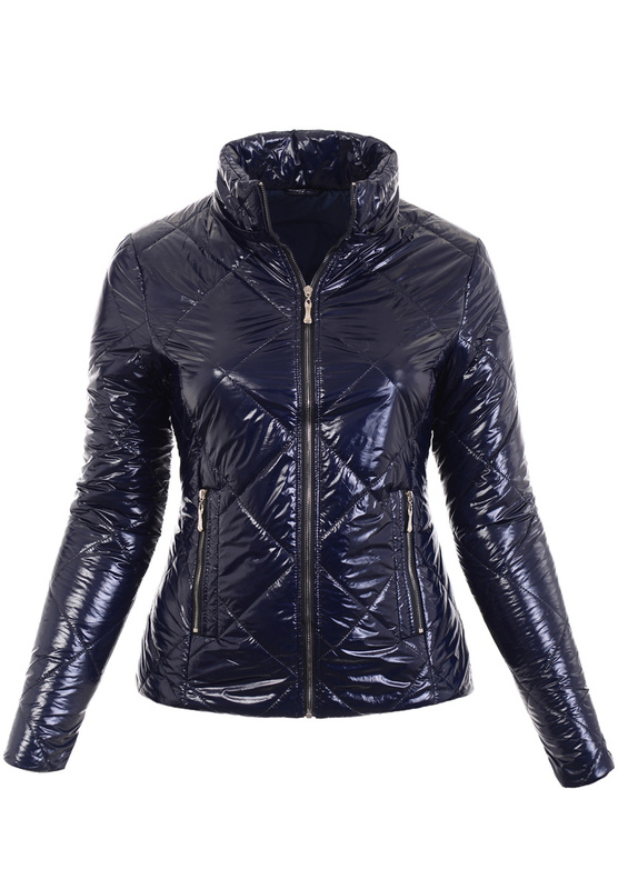 Damska Wiosenna Kurtka Stefania Granatowa