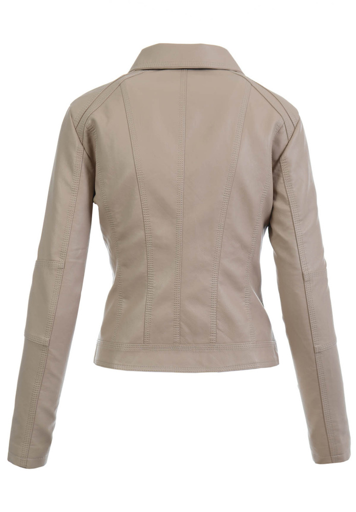 Damska Kurtka Ramoneska Matilda Beżowa