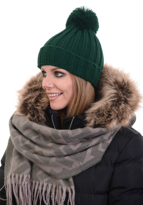 Damska Czapka Zielona