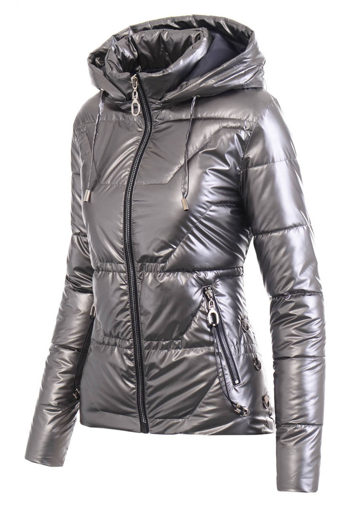 Damska Wiosenna Kurtka Lukrecja Srebrna