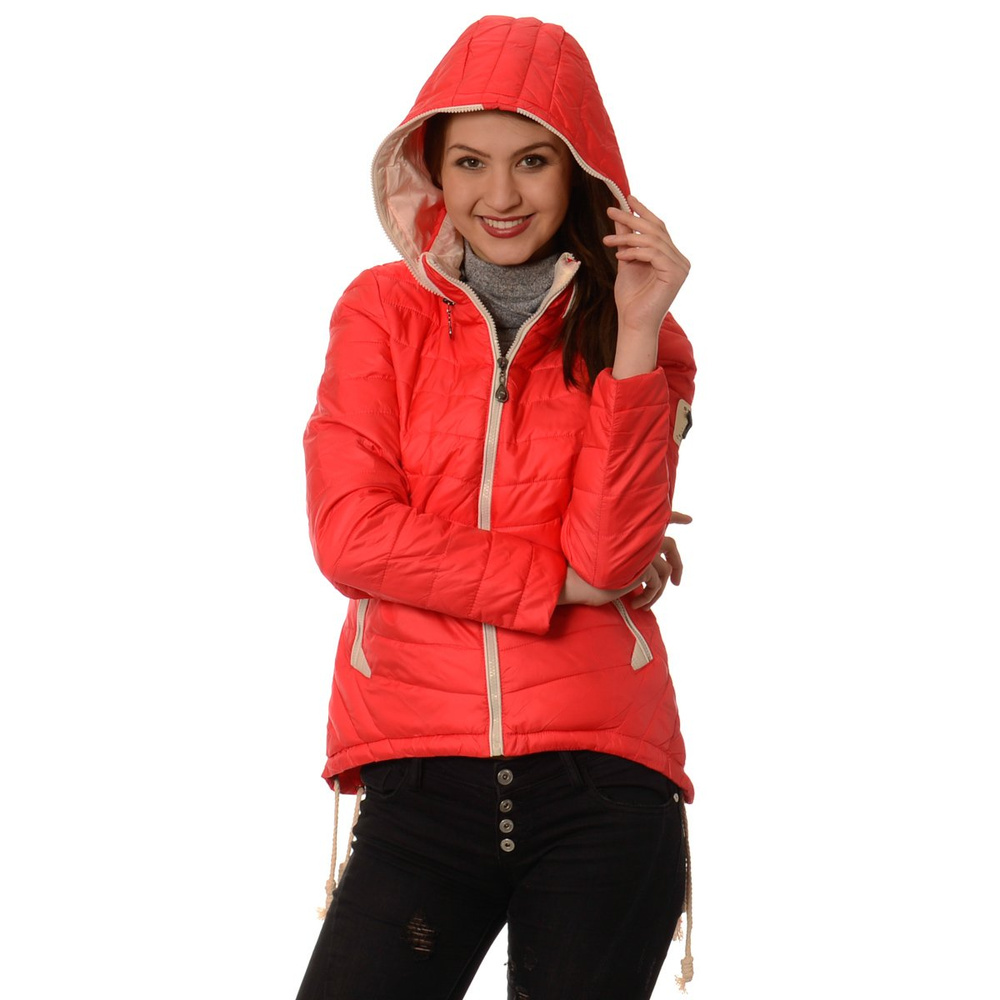 Kurtka Wiosenna - Jesienna Damska Ortalionowa Monica Malinowa