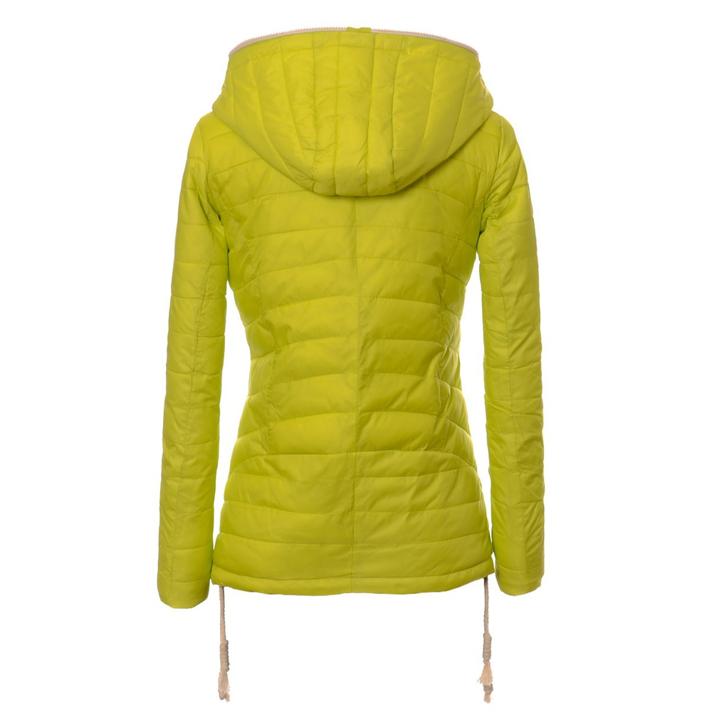 Damska Wiosenna Kurtka Ortalionowa Eva Limonkowa