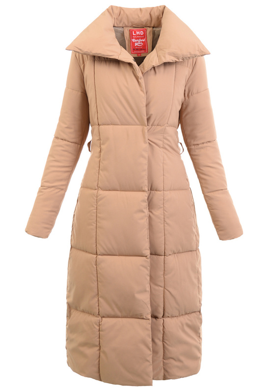 Damska Kurtka Ortalionowa Długa Noemi Jasno Brązowa