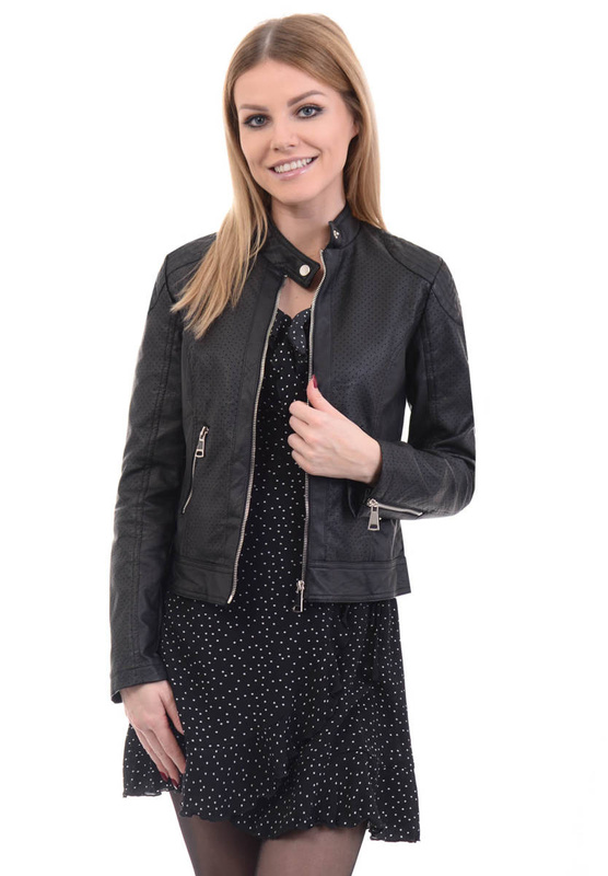 Damska Kurtka Ramoneska Telimena Czarna