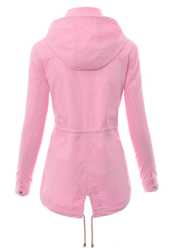 Damska Kurtka Parka Wiosenna Ksenia Różowa