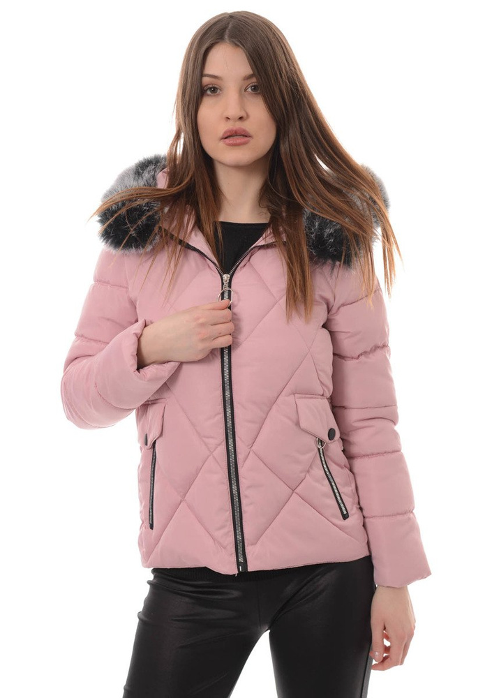 Damska Zimowa Kurtka Ortalionowa Różowa