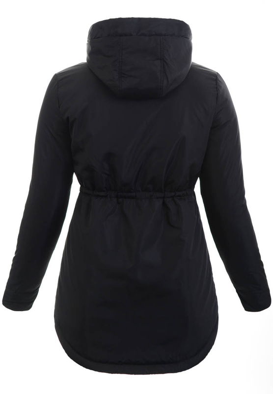 Damska Wiosenna Kurtka Nasturcja Czarna