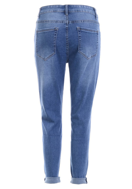 Damskie Spodnie Jeansowe Niebieskie