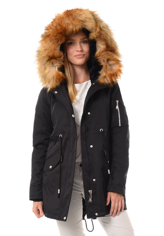 Damska Kurtka Parka 2w1 Amelia Czarna