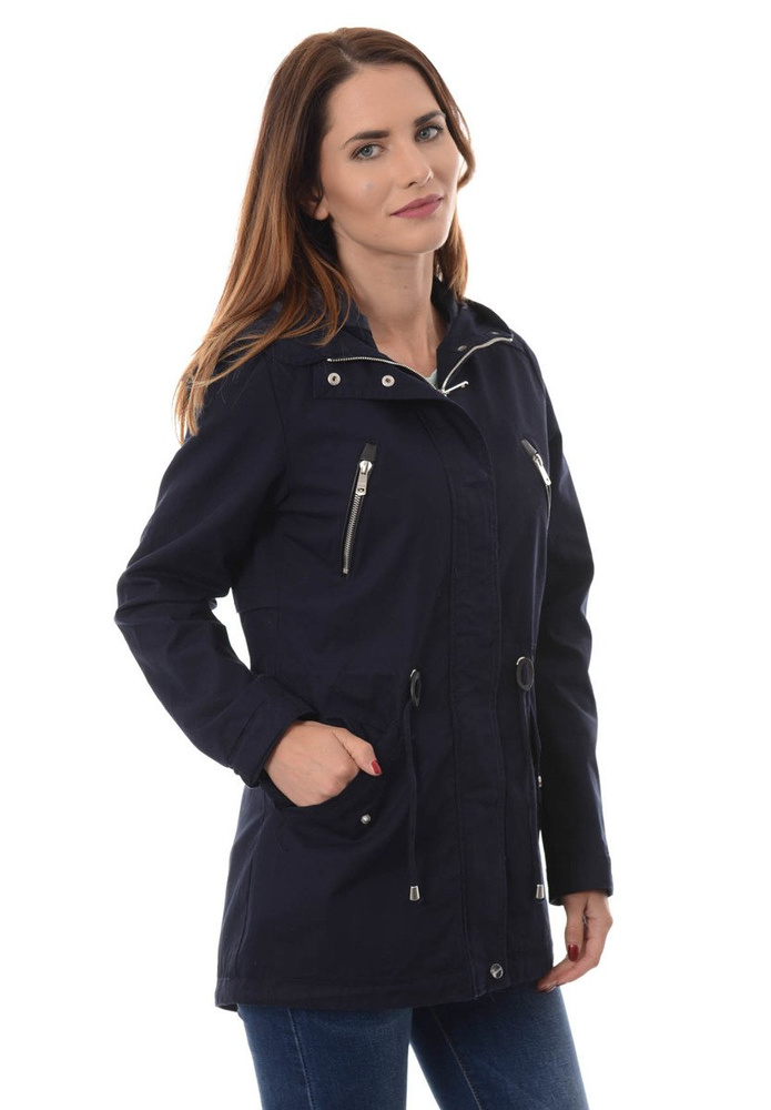Damska Kurtka Parka Wiosenna Małgorzata Granatowa