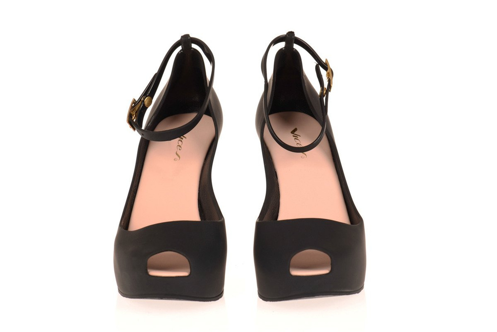 Gumowe Koturny Meliski Mat Czarne