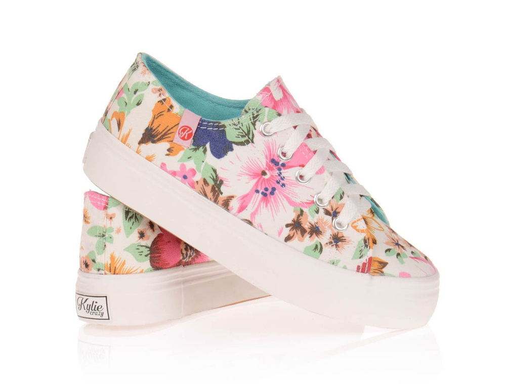 Trampki Tenisówki Creepersy Kylie Kwieciste