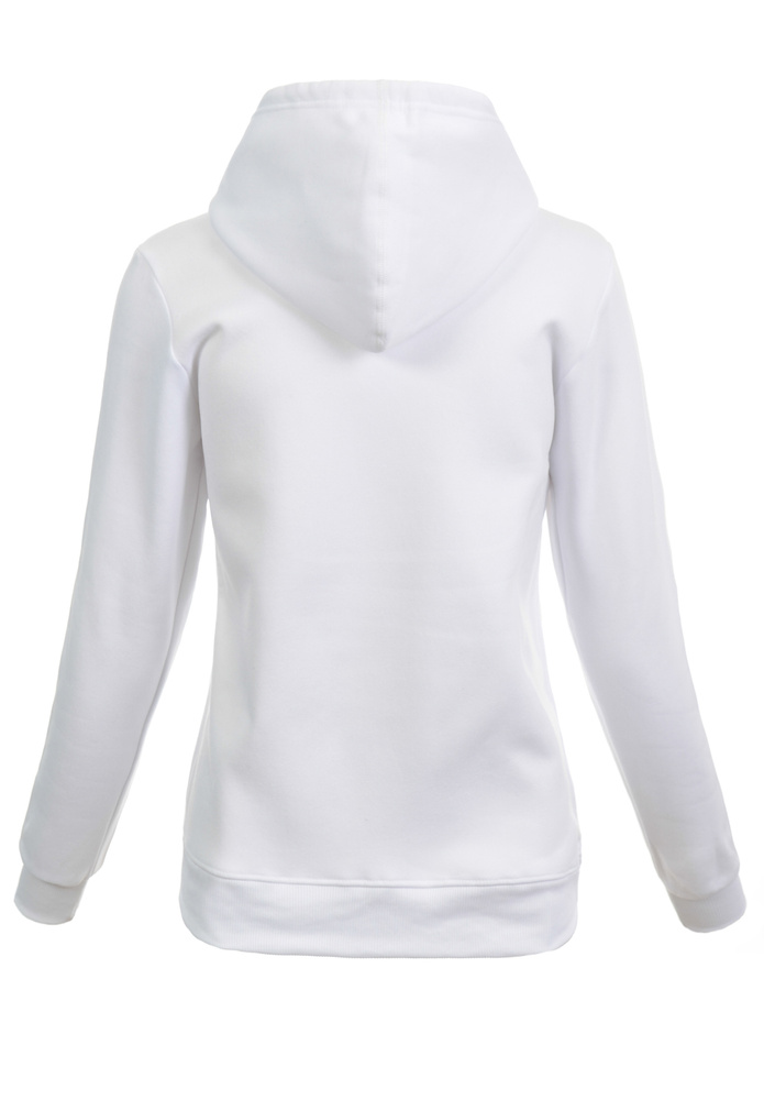 Damska Bluza Z Kapturem Kangurka Biała