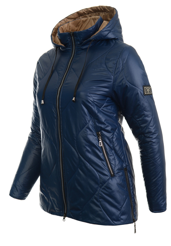 Damska Wiosenna Kurtka Andrea Granatowa