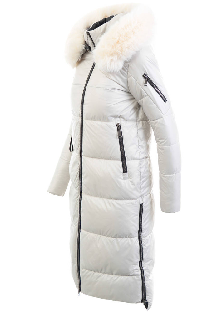 Damska Kurtka Ortalionowa Długa Serafina Ecru