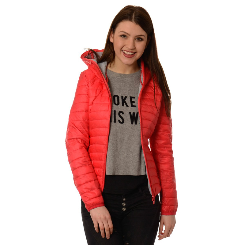 Damska Wiosenna - Jesienna Kurtka Ortalionowa Veronica Malinowa